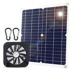 20W Solar Powered Fan 10 Inch Waterproof USB Solar Panel Vent Exhaust Fan W0S4