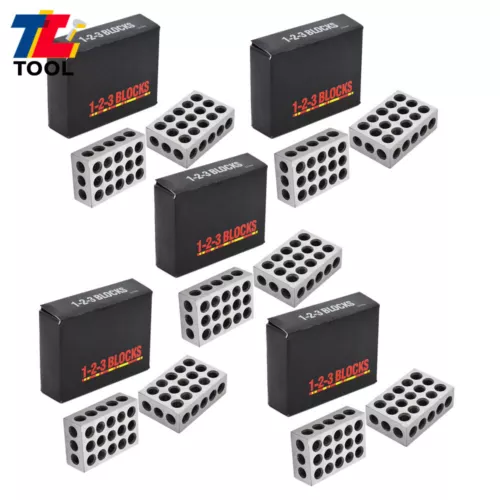 5 MATCHED PAIRS ULTRA PRECISION 1-2-3 BLOCKS .0001" MACHINIST 123 23 HOLES