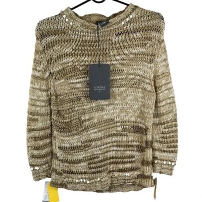 Lorena Antoniazzi Sweater Taupe boat-neck EU 42 / US 12 New