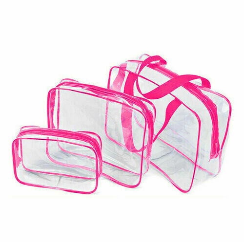 Bolsa de maquillaje transparente impermeable cosmética transparente PVC de viaje lavado - Imagen 36 de 43