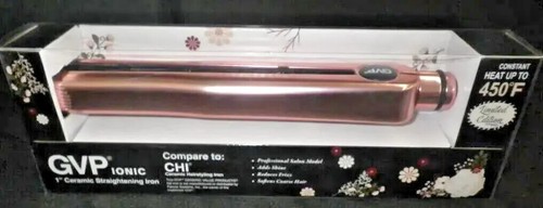 NUEVO GVP Ionic 1" Cerámica Plancha Alisadora Edición Limitada Negro o Rosa - Imagen 2 de 4