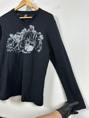 Men's Jean Paul Gaultier V-Neck Long Sleeve T-Shirt Size M - Picture 14 of 24