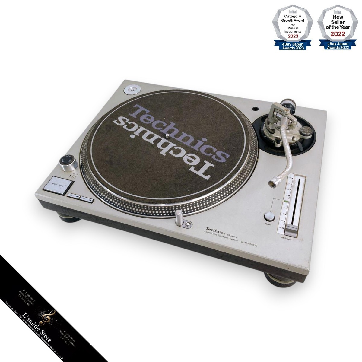Technics SL-1200MK3D 【2台】 DJM-300-Sセット販売 SL-1200MK3D Technics Turntable DJ Silver Direct Player Japan