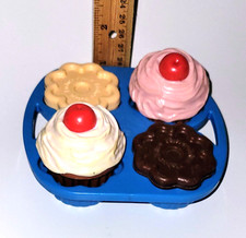 Vintage  Fisher Price Fun With Food Cupcakes  Cookies Set Pretend Play Food