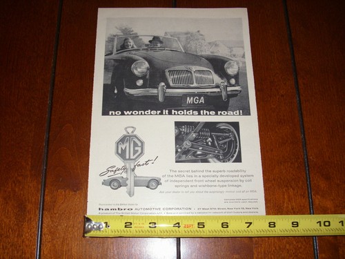 1958 MGA ORIGINAL AD - Picture 6 of 6