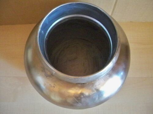 Vase Deko-Objekt Übertopf Silber Metall Rost-Antik-Finish . - Bild 3 von 6
