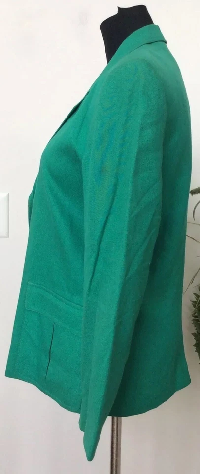 Chaqueta Blazer Christian Dior Mujer Algodón Verde Multi Ocasión Talla 10 Usada en Excelente Condición Foto 4 de 4