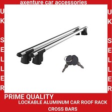 Lockable Car Roof Rack Cross Bars for Jaguar X-Type Estate 2001-2009 2 Pcs Grey