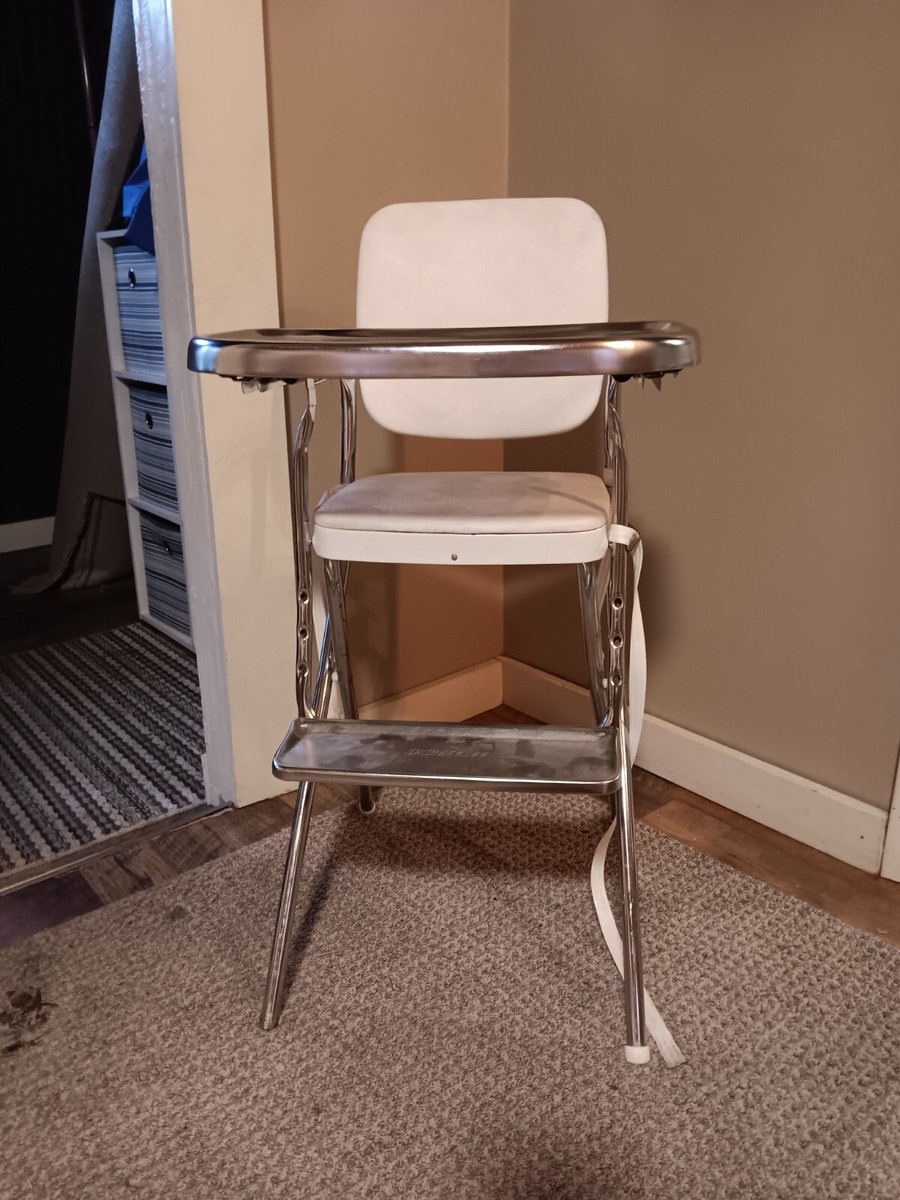 家具 Vtg Humilton Cosco Child Chair VINTAGE COSCO MID CENTURY METAL CHILDS HIGHCHAIR RETRO VINYL