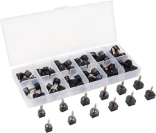 24 Pairs High Heel Replacement Tips Womens Shoes Tips Repair Kit,6 Size,8,/9/10/