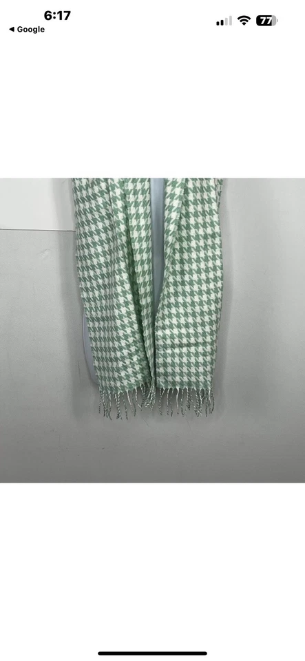 Croft & Barrow Mujer Bufanda Rectangular Verde Menta Crema Invierno Cálido Foto 3 de 4