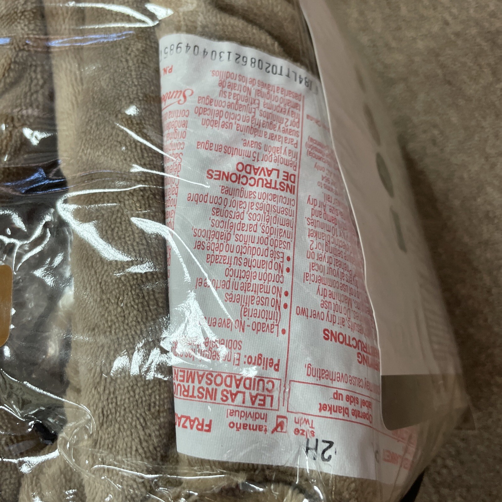 Slumber Rest Microvelvet Velvet Plush FULL Heated Blanket Cocoa eBay