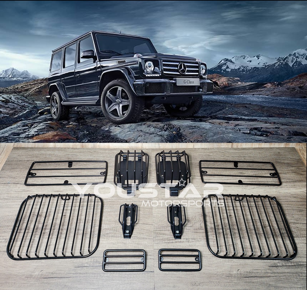 BIG Combo Protective Light Guards for Mercedes W463 G Class