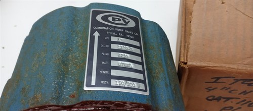 CPV 110D-R Combination Pump Valve Co. 4" Steel Check Valve 4230 150-300 PSI New - 第 2/10 張圖片