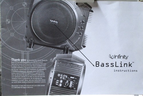 Infinity Class-D BassLink Amplificato 10" Subwoofer Manuale di Installazione - Foto 1 di 2