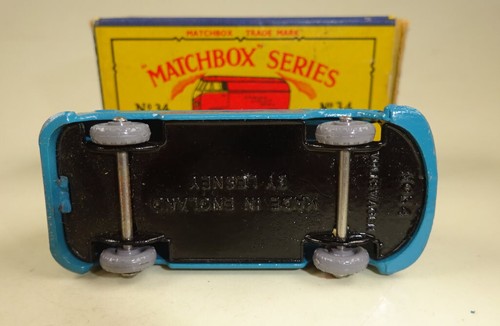 Matchbox 1-75 Serie 34A VW Van azul gris ruedas "Matchbox Express" en caja "C" - Imagen 7 de 13
