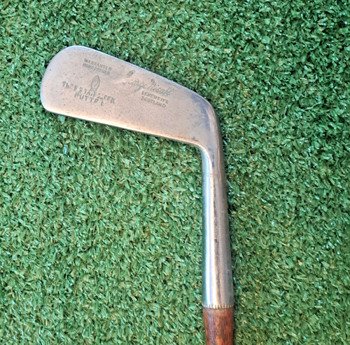 Antiker George Nicoll handgeschmiedeter Levenfife Schottland 34" Holzschaft RH Putter - Bild 4 von 7