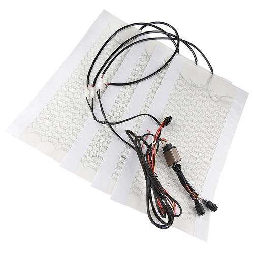 4pcs 6 Level Car Seat Carbon Fiber Heated Cushion Seat Heater Round Switch Kit - Picture 4 of 10