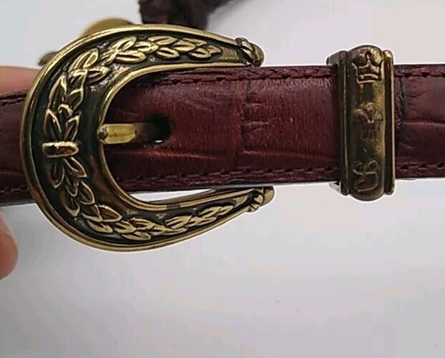 Cowgirl BRIGHTON Belt Medium Brown Leather 93207 Equestrian Western Derby VTG 96 - Picture 2 of 9