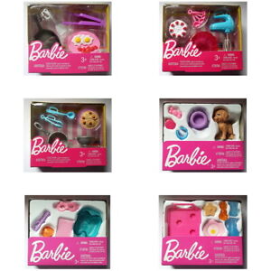 Barbie-Doll-Accessory-Mini-Playset-Toy-You-Choose-Style-Puppy-Cooking-or-Spa