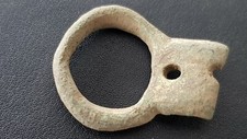 Superb rare Roman bronze buckle once Gold gilded. Please read description. L120h