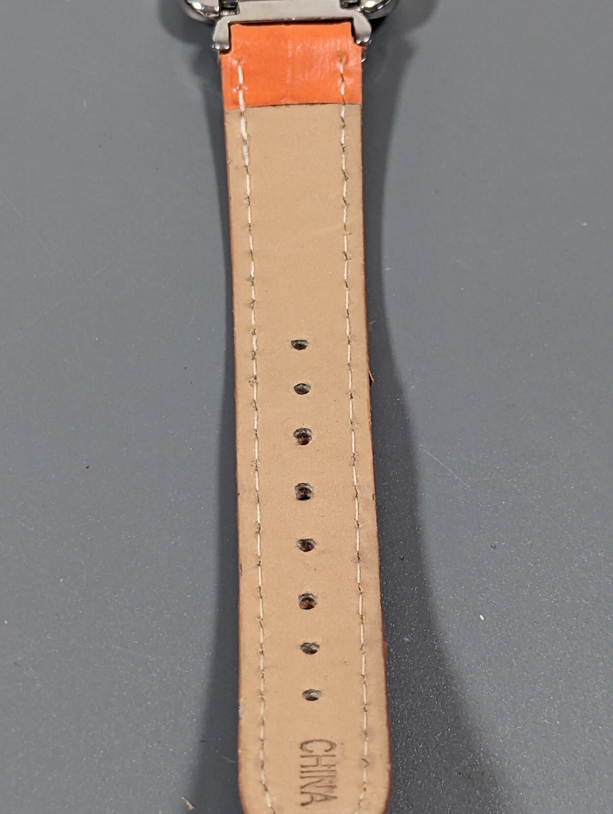 Studio MOP Dial Silver Tone Rectangle Case Orange… - image 8