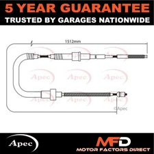 Fits VW Polo 1994-2002 Apec Rear Hand Brake Cable #2 6N0609721K