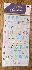 Sticko Adorable ABC Upper Case Colorful Alpha Alphabet Letters Scrapbook Sticker