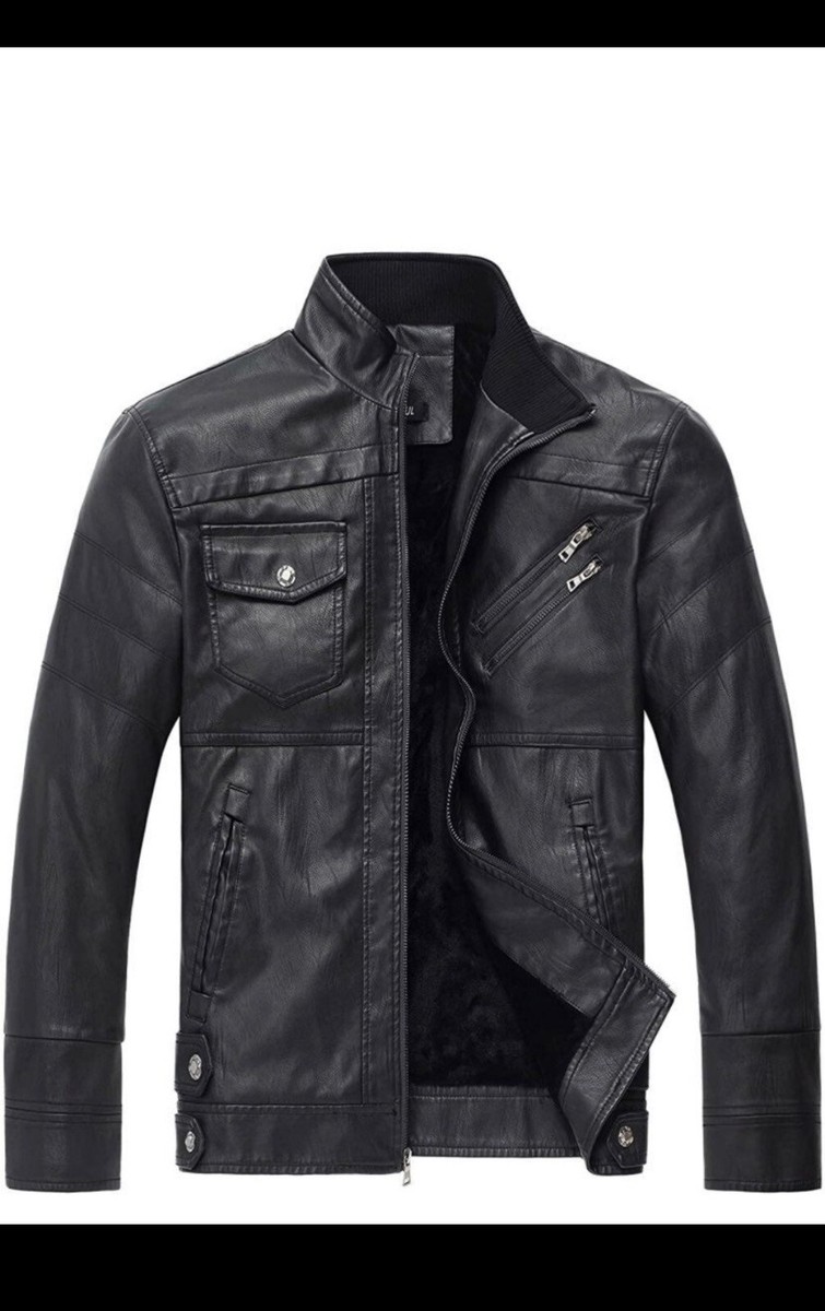 ジャケット・アウター Vintage stand collar leather jacket Vintage stand collar leather jacket