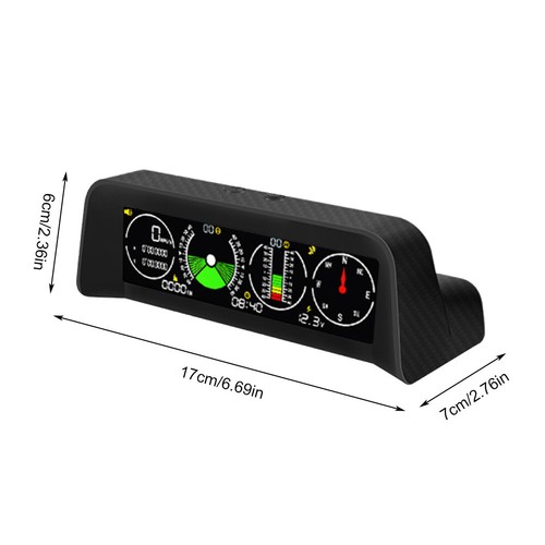 Car Off Road Digital GPS Inclinometer Compass Slope Meter Gauge HUD Speedometer - Foto 14 di 23