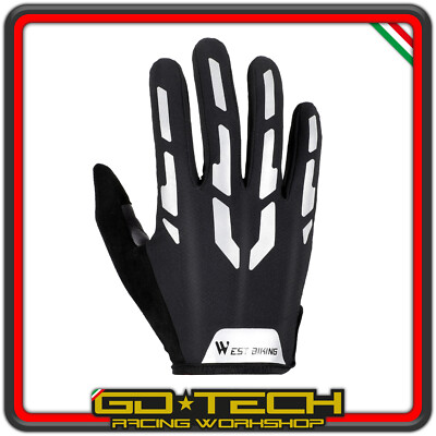 Guanti Da Bici Mountain Bike BMX Estivi – Neri, Leatherpoint, Uomo