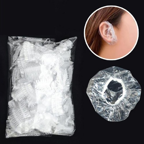 100pcs Waterproof Ear Cover Bath Shower Salon Ear Protector Hair Dyeing Earmuffs - Photo 10/12