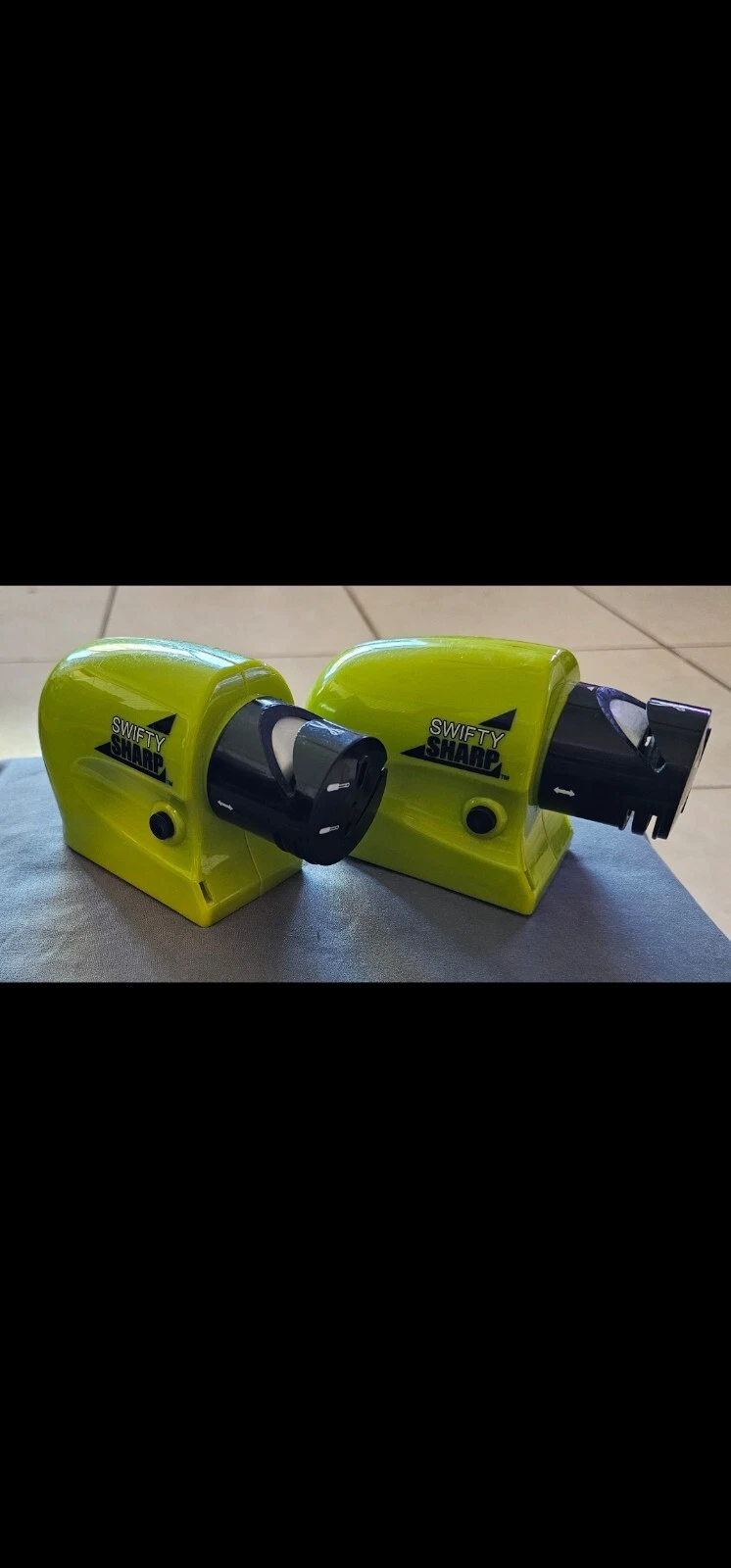 SWIFTY Sharpe Motorized Knife Sharpener Set Of 2 Cordless Green/Black