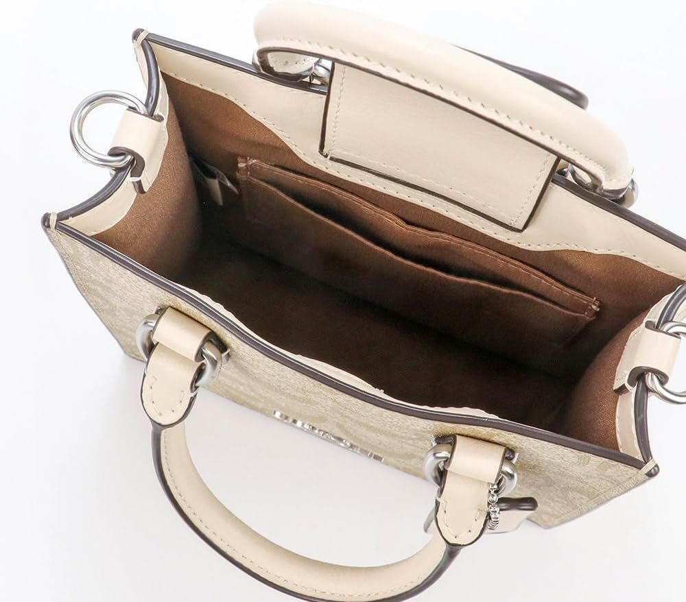 Coach] North South Mini Tote CJ494 SIGHA SIGHA Silver Light