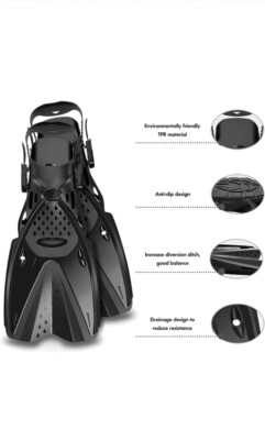 Xdobo Snorkeling Gear for Adults &Children Set Scuba Mask + Fins 4&1/2  to 8&1/2