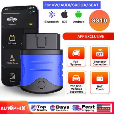OBD2 Code Reader Car All System Diagnostic Tool Oil Service Reset Battery Check