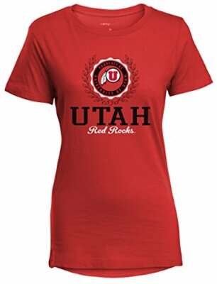 NCAA Utah Utes Women's Perfect Crewneck Tee, Small, Red