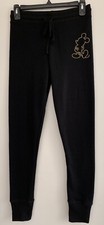 Disney Mickey Mouse Jogger Pants BLACK XS see measurements 