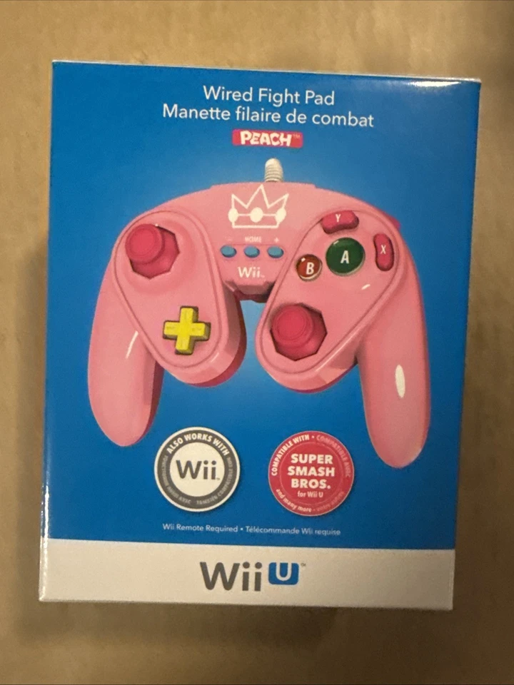 NEW Princess Peach Wired Fight Pad Nintendo Wii/Wii U PDP Controller Sealed - Image 4 of 4