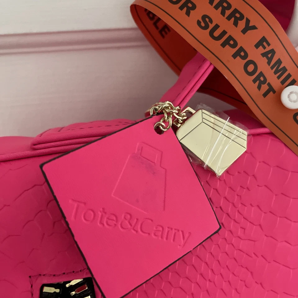 Mochila TOTE & CARRY Apollo 2 en Rosa Neón Nueva Con Etiquetas Foto 3 de 4