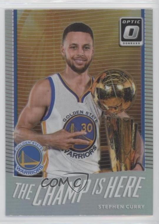 2017-18 Panini Donruss Optic The Champ is Here Holo Prizm Stephen Curry #5 i2b