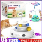 3 in 1 Electric Pet Cat Feather Toys Butterfly Automatic Interactive Ball Toy US