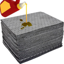 100 PCS Oil Absorbent Pads Weight Dimpled Oil Absorbing Sheets Garage Accessorie