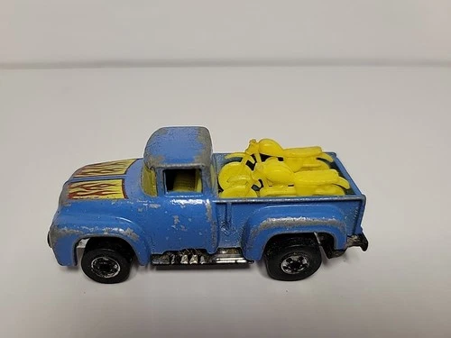 VTG Hot Wheels Blackwall 1973 Hi Tail Hauler Truck Blue W/Flames & Motorcycles