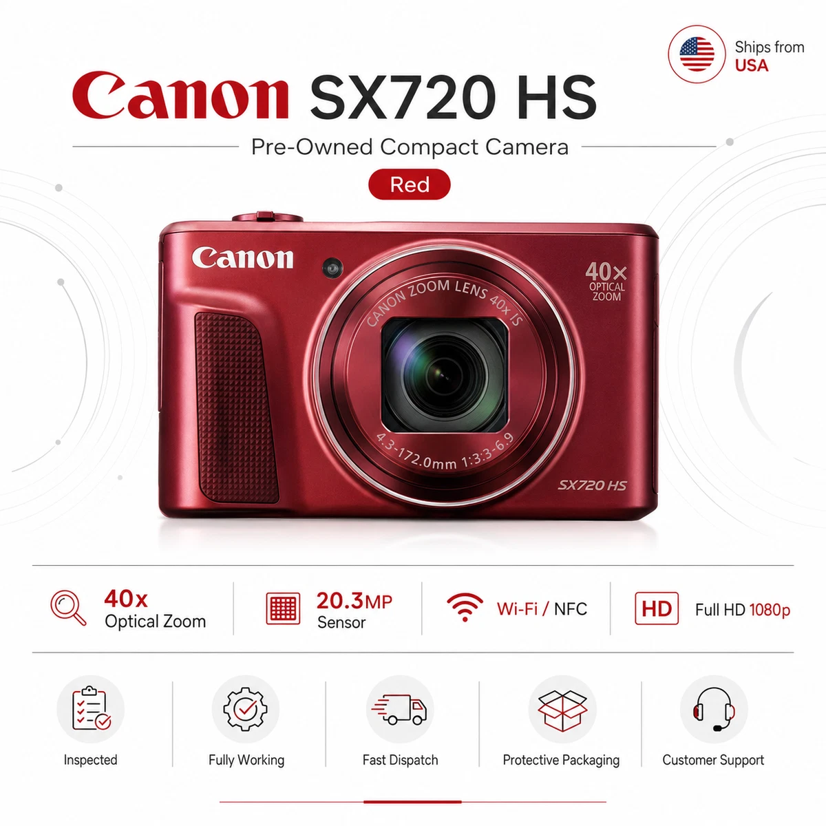 Canon PowerShot SX720 HS Digital Cameras with Wi-Fi for Sale
