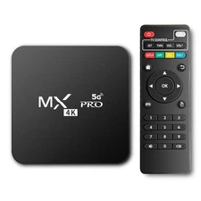 MXQ Pro 4K 5G Ultra HD 64Bit Wifi Android 10 Quad Core Smart TV Box Media Player
