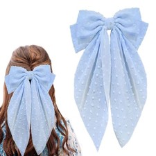 8 Inch Hair Bows Barrettes for Women  Girls Large Satin Bow Hair Clip with L...