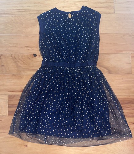 CREWCUTS GIRLS NAVY BLUE & GOLD STAR DRESS SIZE 10 EXCELLENT COND LD3 - Picture 3 of 3