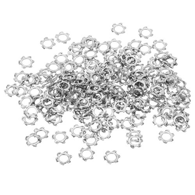 #ad 200 Pcs Locking Washer M3 304 Stainless Steel External Tooth Washer Silver $16.97