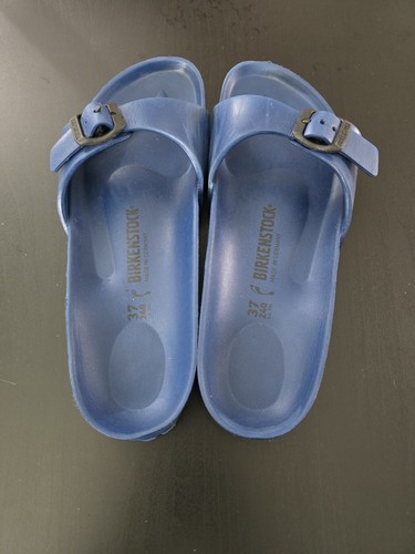 Sandali Birkenstock Madrid Eva blu navy slide taglia 37 - Foto 7 di 8